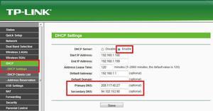 change dns server