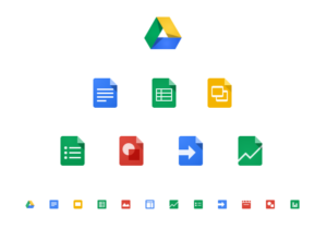 What do various icons and symbols mean in google drive